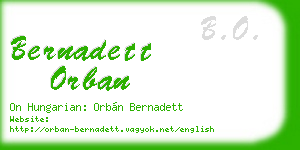 bernadett orban business card