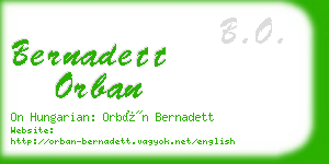 bernadett orban business card